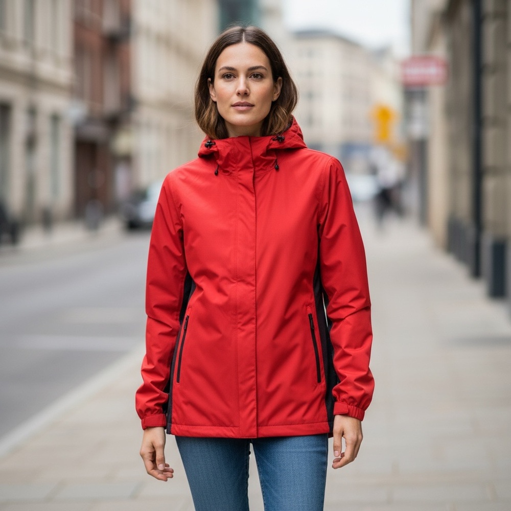 Liz Claiborne Women’s Active Outerwear Redefined jacket Red/black Size Large - Picture 3 of 13